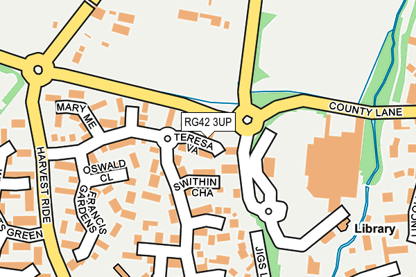 RG42 3UP map - OS OpenMap – Local (Ordnance Survey)