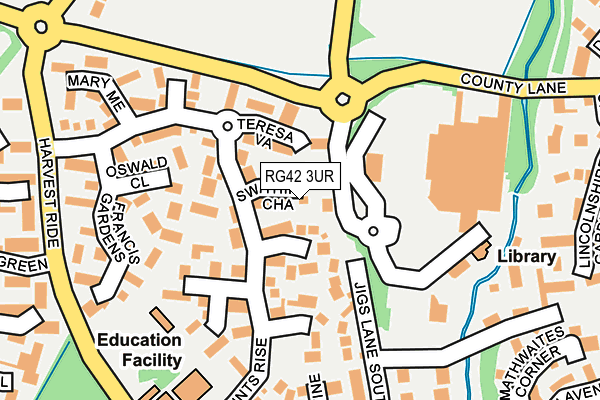 RG42 3UR map - OS OpenMap – Local (Ordnance Survey)