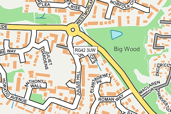 RG42 3UW map - OS OpenMap – Local (Ordnance Survey)