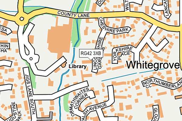RG42 3XB map - OS OpenMap – Local (Ordnance Survey)