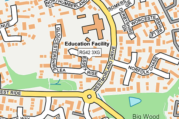 RG42 3XG map - OS OpenMap – Local (Ordnance Survey)