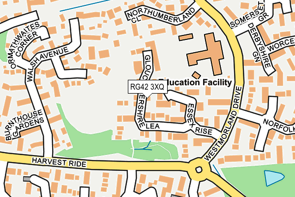 RG42 3XQ map - OS OpenMap – Local (Ordnance Survey)