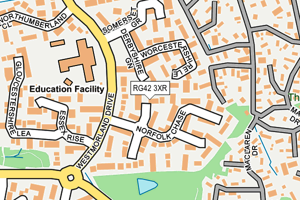 RG42 3XR map - OS OpenMap – Local (Ordnance Survey)