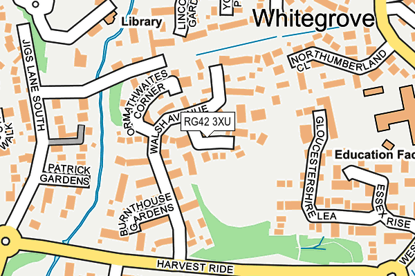 RG42 3XU map - OS OpenMap – Local (Ordnance Survey)