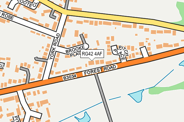 RG42 4AF map - OS OpenMap – Local (Ordnance Survey)