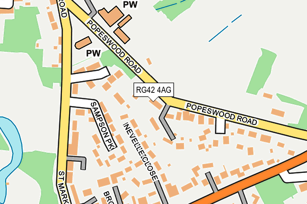 RG42 4AG map - OS OpenMap – Local (Ordnance Survey)