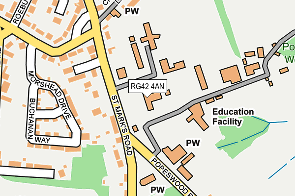 RG42 4AN map - OS OpenMap – Local (Ordnance Survey)