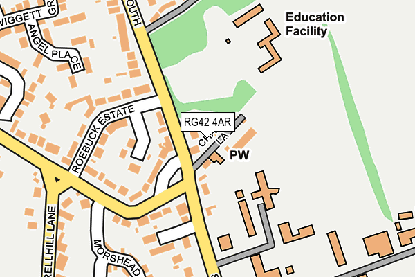 RG42 4AR map - OS OpenMap – Local (Ordnance Survey)