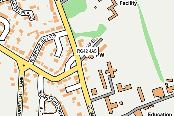 RG42 4AS map - OS OpenMap – Local (Ordnance Survey)