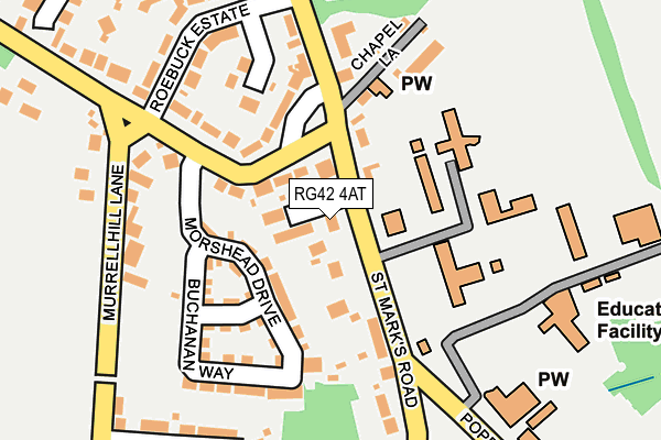 RG42 4AT map - OS OpenMap – Local (Ordnance Survey)