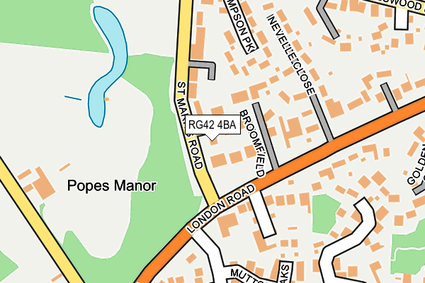RG42 4BA map - OS OpenMap – Local (Ordnance Survey)