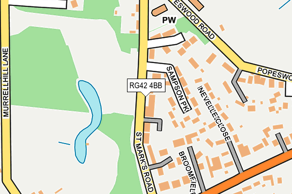 RG42 4BB map - OS OpenMap – Local (Ordnance Survey)