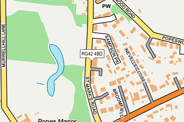 RG42 4BD map - OS OpenMap – Local (Ordnance Survey)