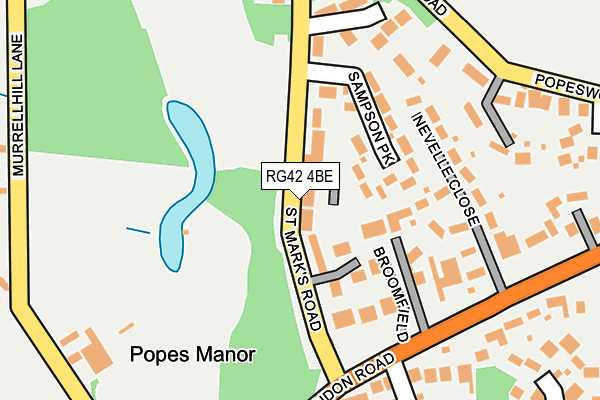 RG42 4BE map - OS OpenMap – Local (Ordnance Survey)