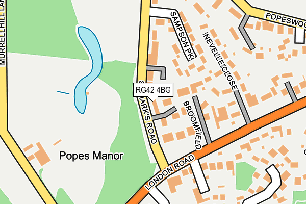 RG42 4BG map - OS OpenMap – Local (Ordnance Survey)