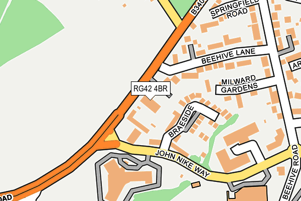 RG42 4BR map - OS OpenMap – Local (Ordnance Survey)