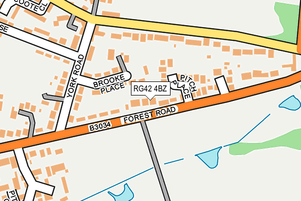 RG42 4BZ map - OS OpenMap – Local (Ordnance Survey)