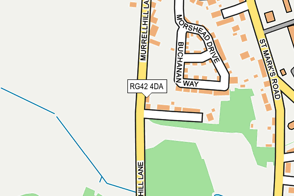 RG42 4DA map - OS OpenMap – Local (Ordnance Survey)