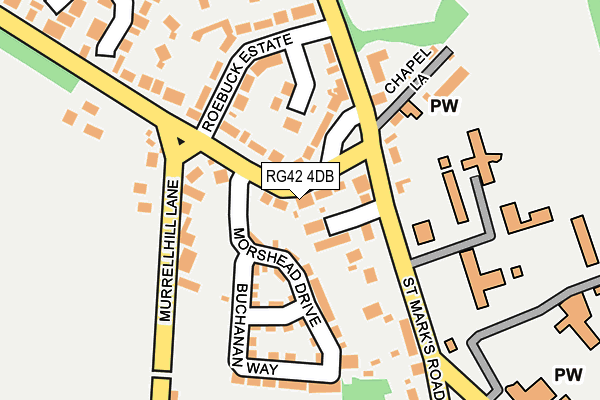 RG42 4DB map - OS OpenMap – Local (Ordnance Survey)