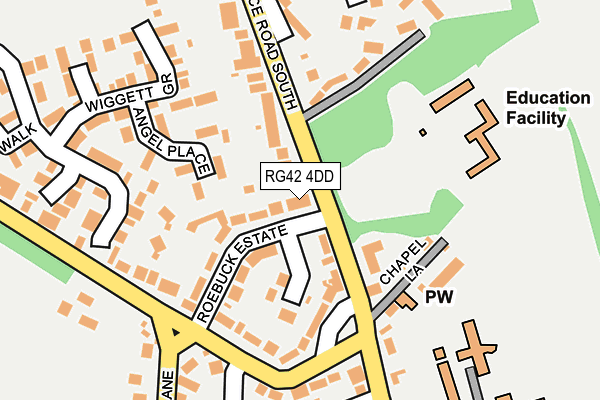 RG42 4DD map - OS OpenMap – Local (Ordnance Survey)