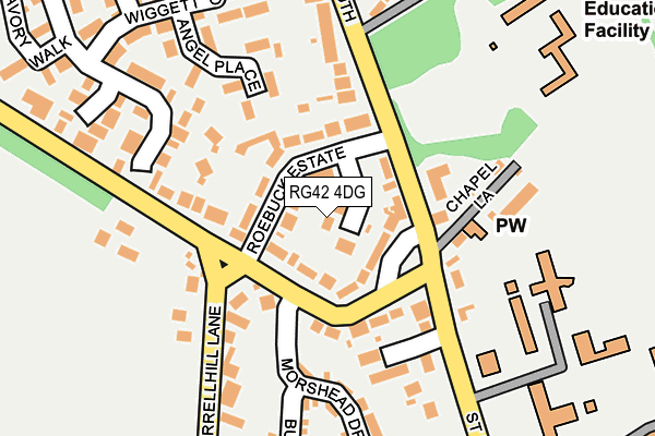 RG42 4DG map - OS OpenMap – Local (Ordnance Survey)