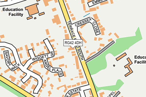 RG42 4DH map - OS OpenMap – Local (Ordnance Survey)