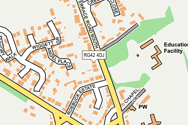 RG42 4DJ map - OS OpenMap – Local (Ordnance Survey)
