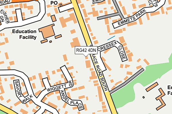 RG42 4DN map - OS OpenMap – Local (Ordnance Survey)
