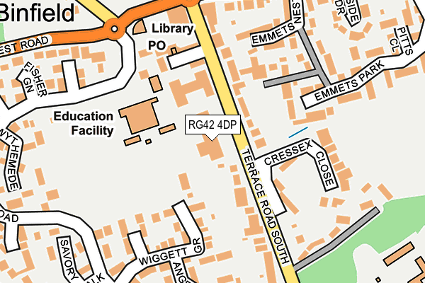 RG42 4DP map - OS OpenMap – Local (Ordnance Survey)