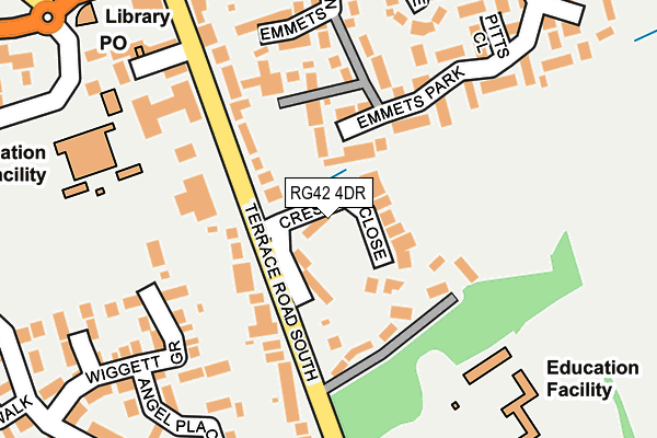 RG42 4DR map - OS OpenMap – Local (Ordnance Survey)
