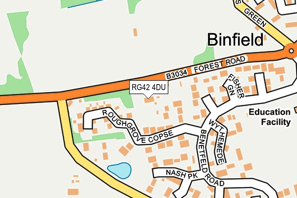 RG42 4DU map - OS OpenMap – Local (Ordnance Survey)