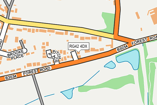 RG42 4DX map - OS OpenMap – Local (Ordnance Survey)