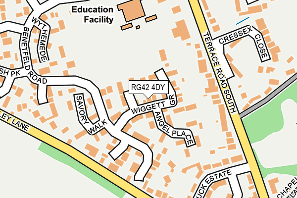 RG42 4DY map - OS OpenMap – Local (Ordnance Survey)