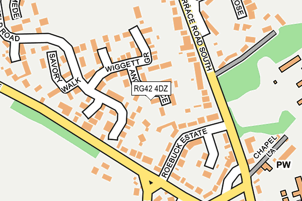 RG42 4DZ map - OS OpenMap – Local (Ordnance Survey)