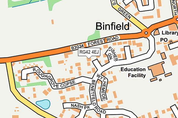 RG42 4EJ map - OS OpenMap – Local (Ordnance Survey)