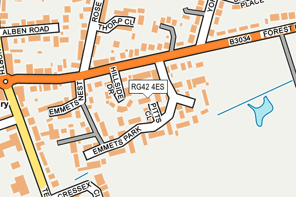 RG42 4ES map - OS OpenMap – Local (Ordnance Survey)