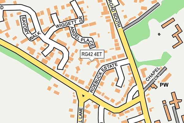 RG42 4ET map - OS OpenMap – Local (Ordnance Survey)