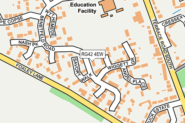 RG42 4EW map - OS OpenMap – Local (Ordnance Survey)