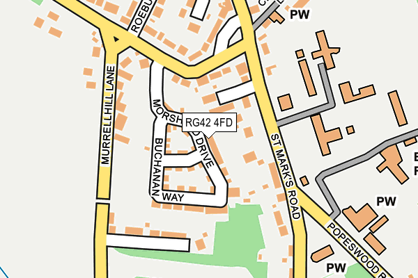 RG42 4FD map - OS OpenMap – Local (Ordnance Survey)