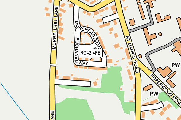 RG42 4FE map - OS OpenMap – Local (Ordnance Survey)