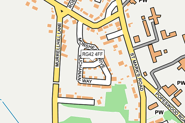RG42 4FF map - OS OpenMap – Local (Ordnance Survey)