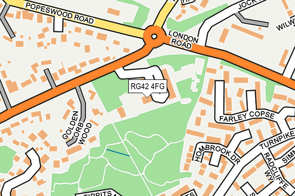 RG42 4FG map - OS OpenMap – Local (Ordnance Survey)