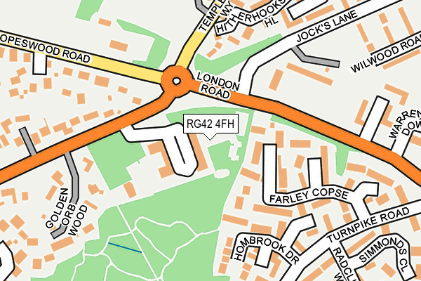RG42 4FH map - OS OpenMap – Local (Ordnance Survey)