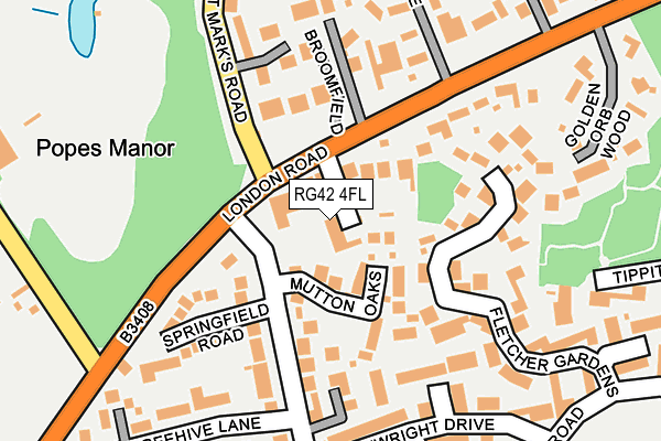 RG42 4FL map - OS OpenMap – Local (Ordnance Survey)