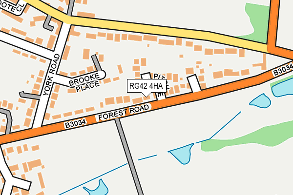 RG42 4HA map - OS OpenMap – Local (Ordnance Survey)