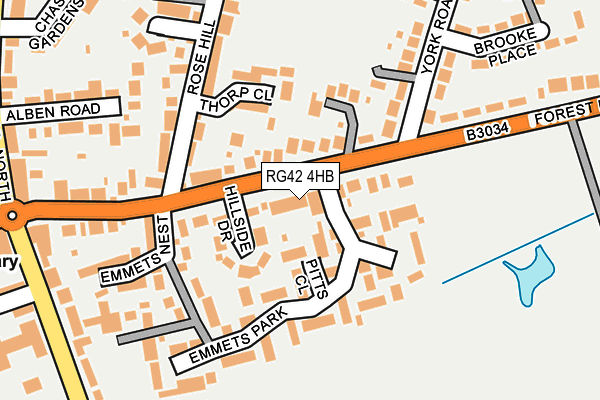 RG42 4HB map - OS OpenMap – Local (Ordnance Survey)