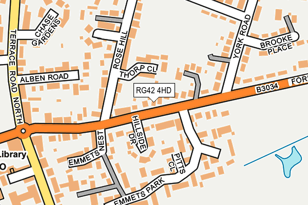 RG42 4HD map - OS OpenMap – Local (Ordnance Survey)
