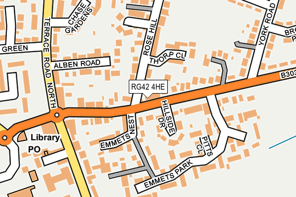 RG42 4HE map - OS OpenMap – Local (Ordnance Survey)