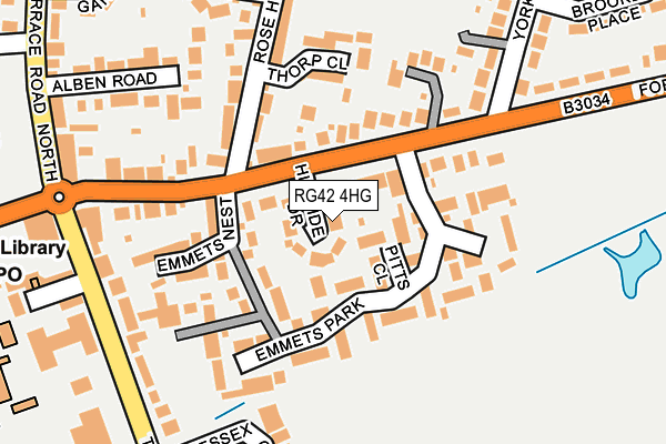 RG42 4HG map - OS OpenMap – Local (Ordnance Survey)