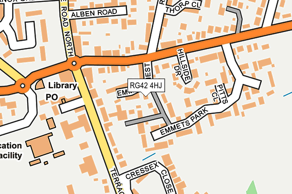 RG42 4HJ map - OS OpenMap – Local (Ordnance Survey)